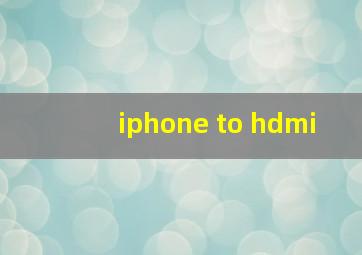 iphone to hdmi